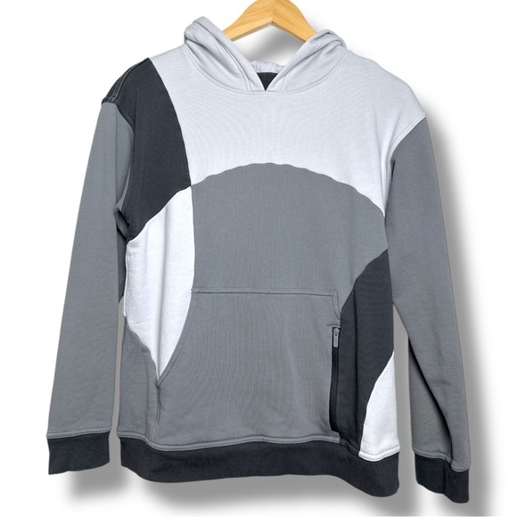 Lululemon Grey All Yours Hoodie Colourblock Size 8 - Picture 1 of 17